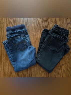 Set of 2 - Boys 4t Kids Cotton Jeans in Blue and Black